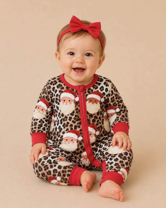 Leopard Print Santa Zippy