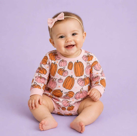 Pink Pumpkin Romper