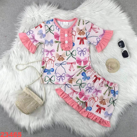 Coquette Ruffle Pajama Shorts Set