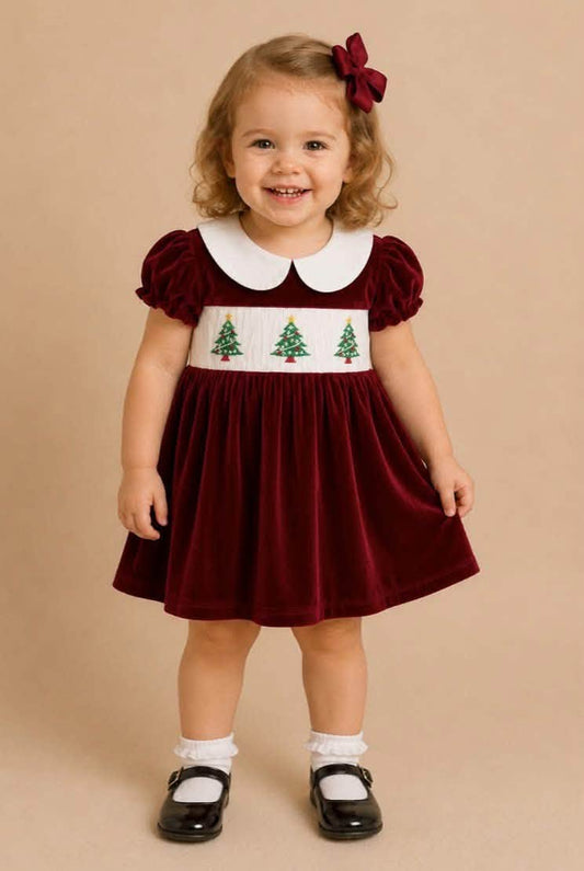 Velvet Christmas Tree Dress
