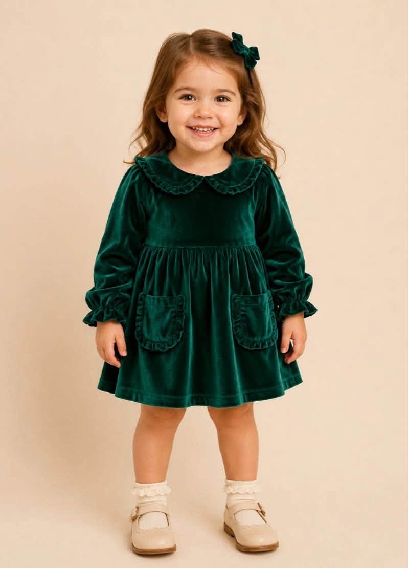 Green Velvet Dress