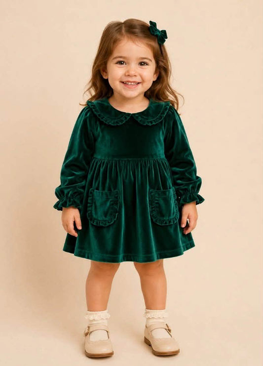 Green Velvet Dress
