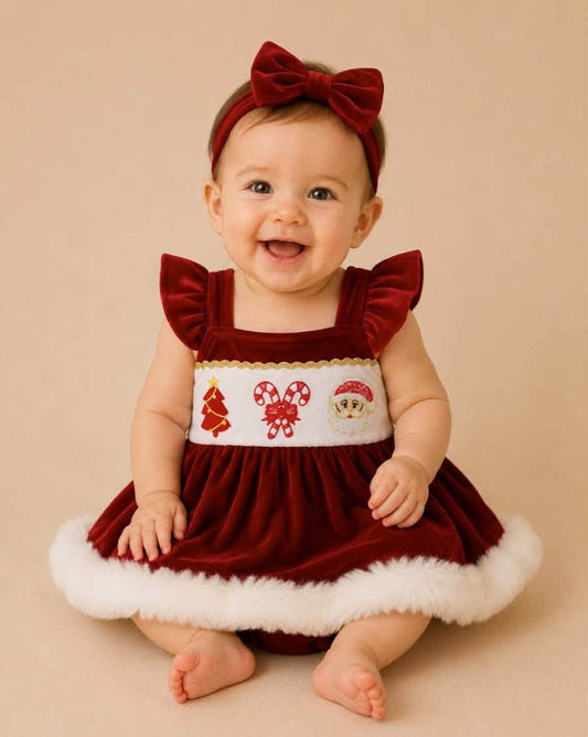 Red Velvet Christmas Elements Dress