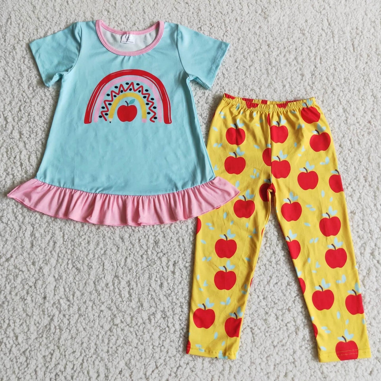 Rainbows and Apples Pants Set