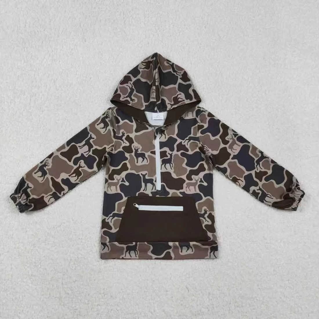 Brown Camo Pullover
