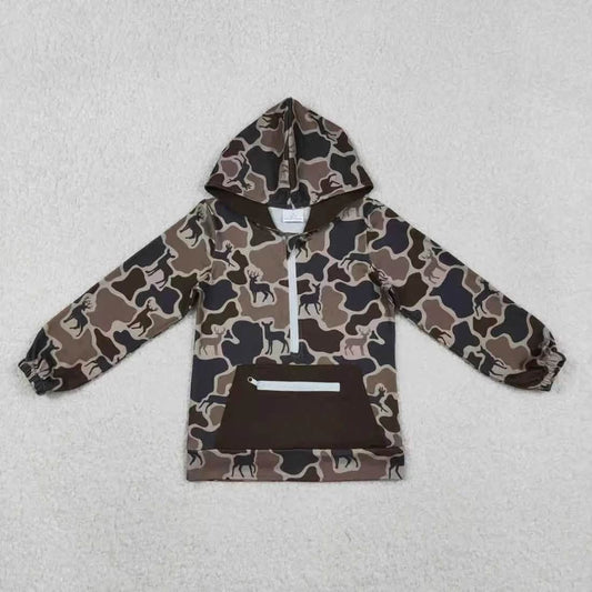 Brown Camo Pullover