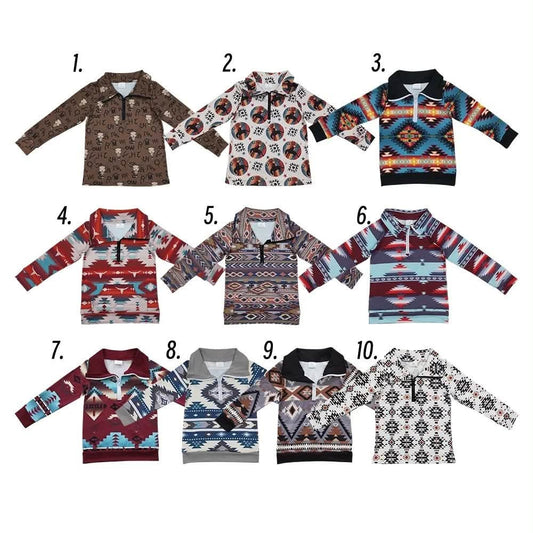Aztec Print Pullovers