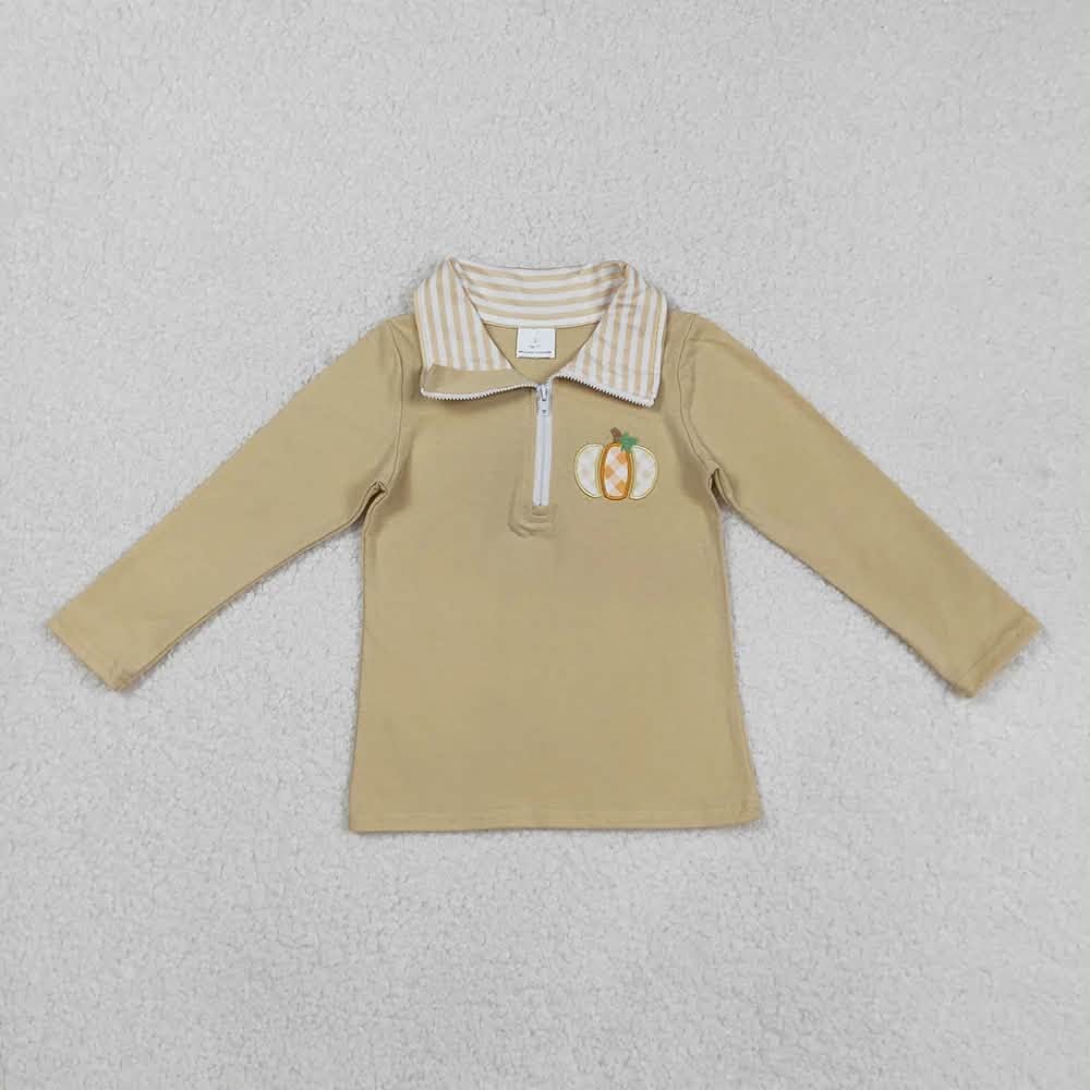 Tan Pumpkin Pullover Quarter Zip