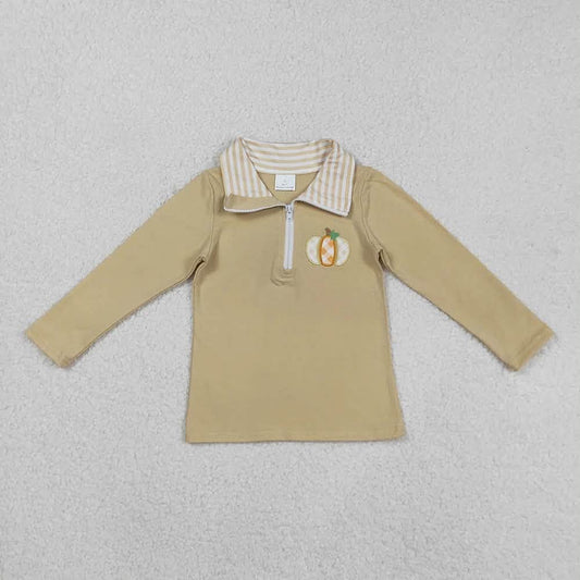Tan Pumpkin Pullover Quarter Zip
