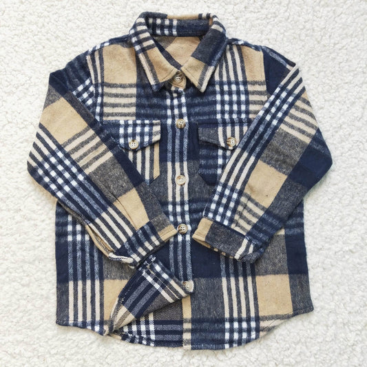 Blue and Cream Plaid Flannel