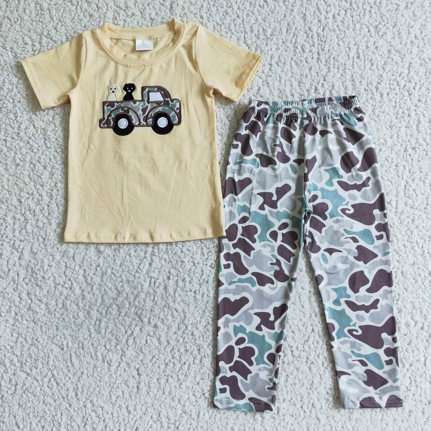Pups and Trucks Camo Pants Set