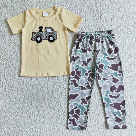 Pups and Trucks Camo Pants Set