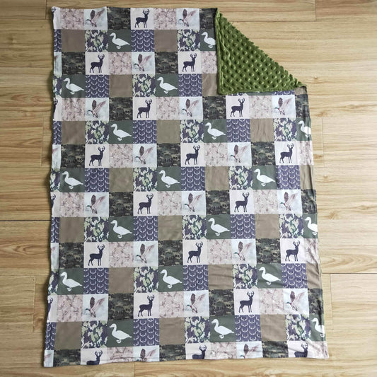 Green Camo Animal Blanket