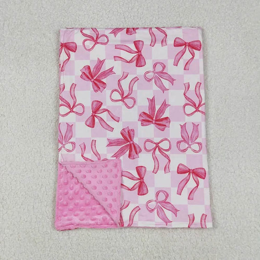 Pink Checkered Coquette Blanket