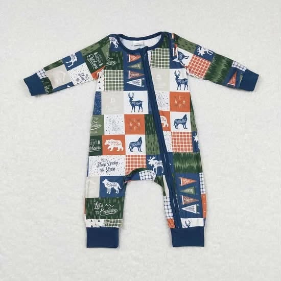 Patchwork Hunter Romper