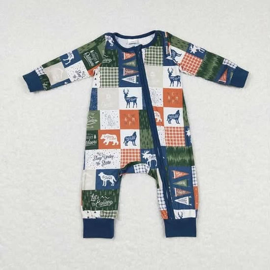 Patchwork Hunter Romper