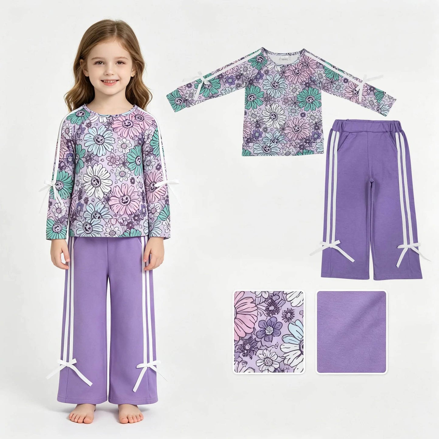 Pumpkin Daisies Pants Set