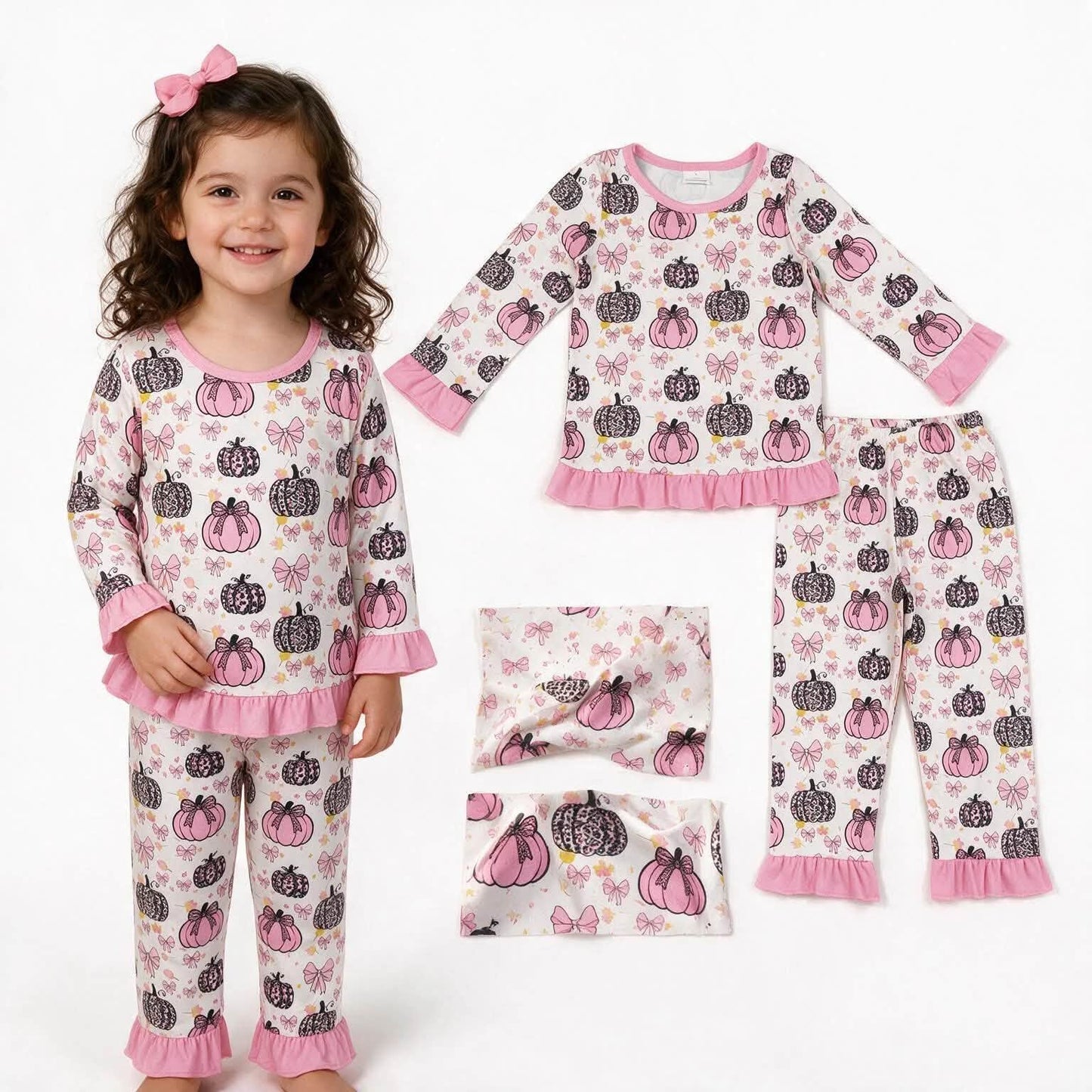 Pink Coquette Pumpkin Pajama Set