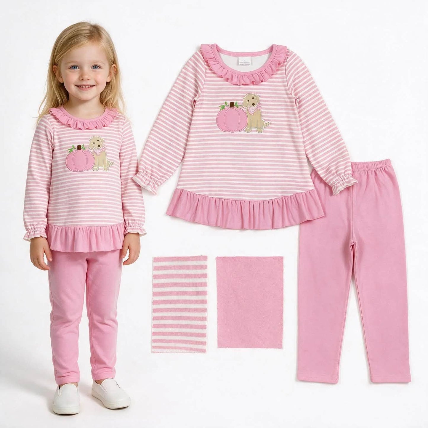 Puppy Pumpkin Pants Set