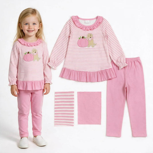 Puppy Pumpkin Pants Set