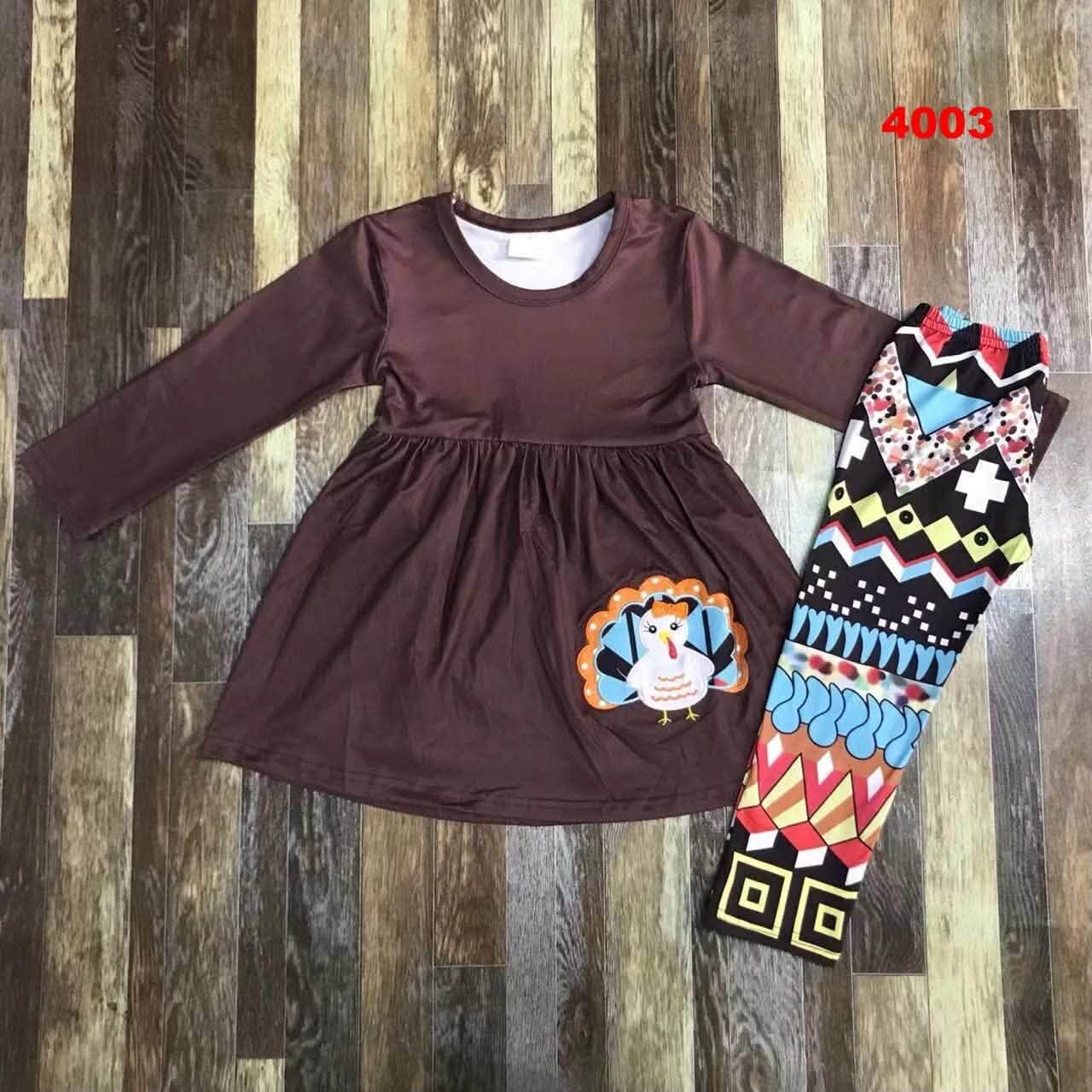Turkey Pattern Pants Set