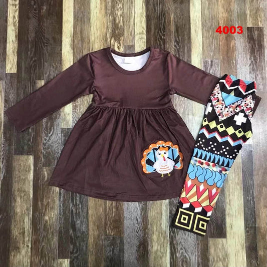 Turkey Pattern Pants Set