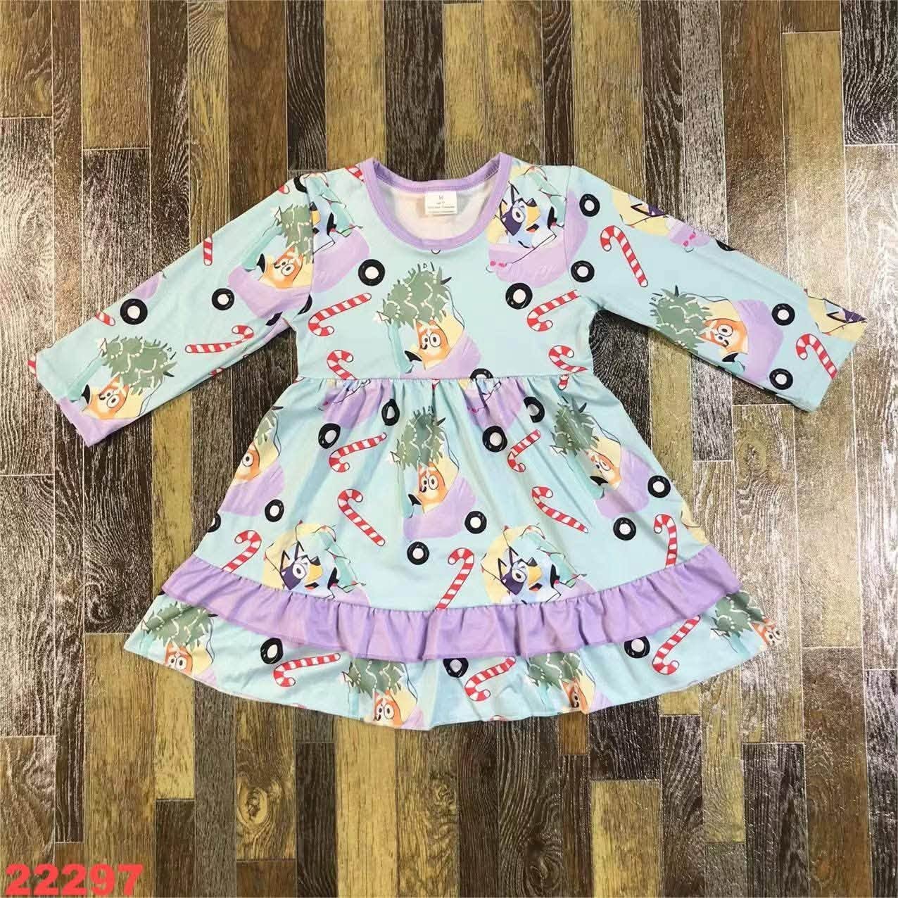 Blue Dog Christmas Tree Dress
