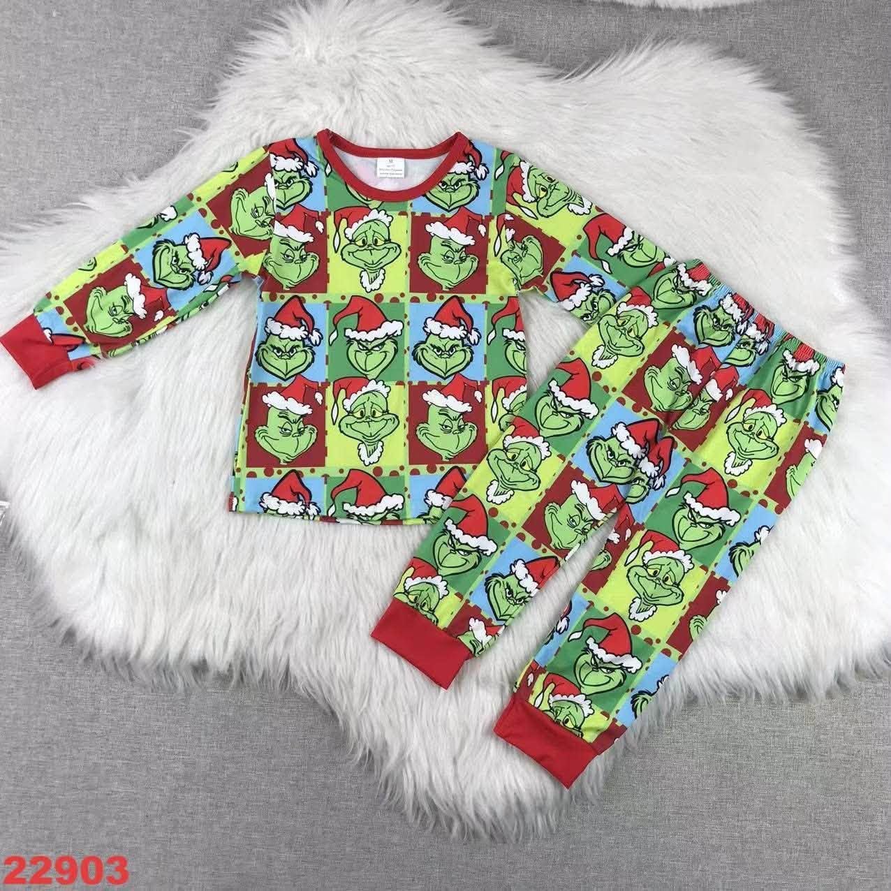 Green Guy Emotions Pajamas Set