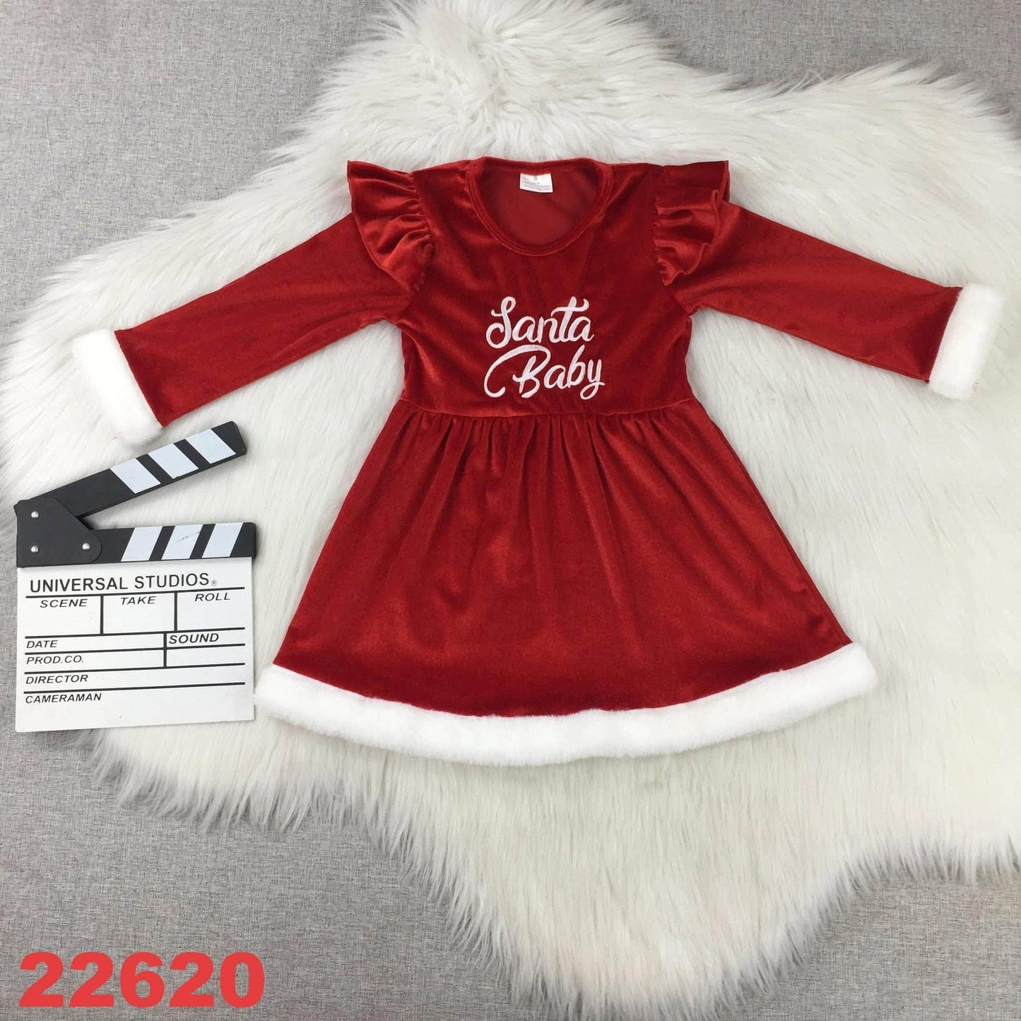Santa Baby Velvet Dress