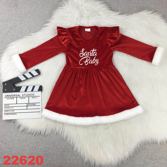 Santa Baby Velvet Dress