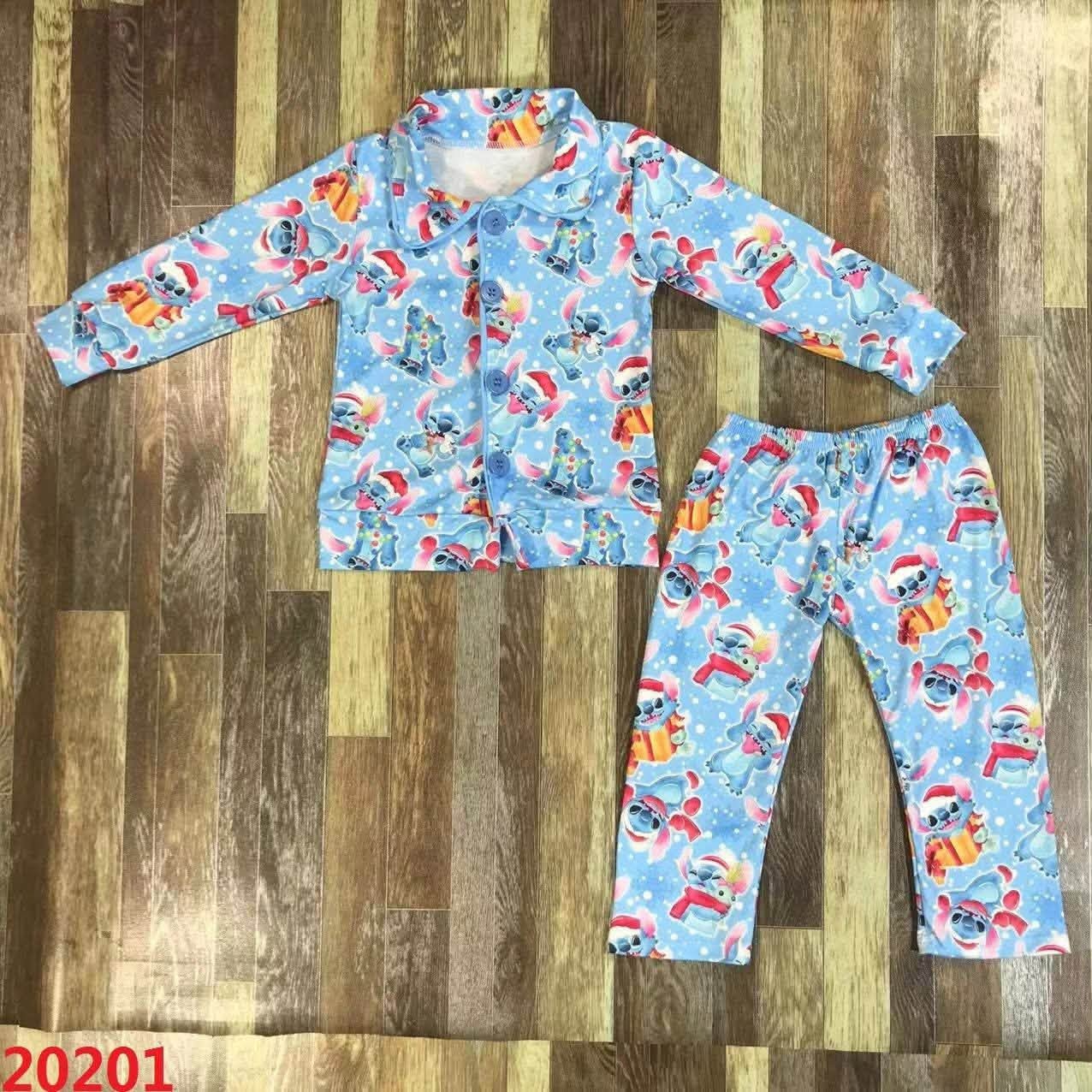 Blue Alien Pajama Set