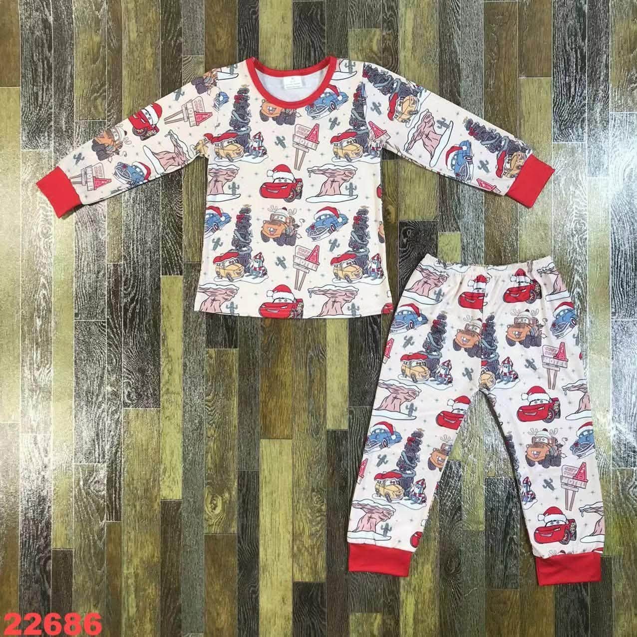 Christmas Race Car Pajama Set