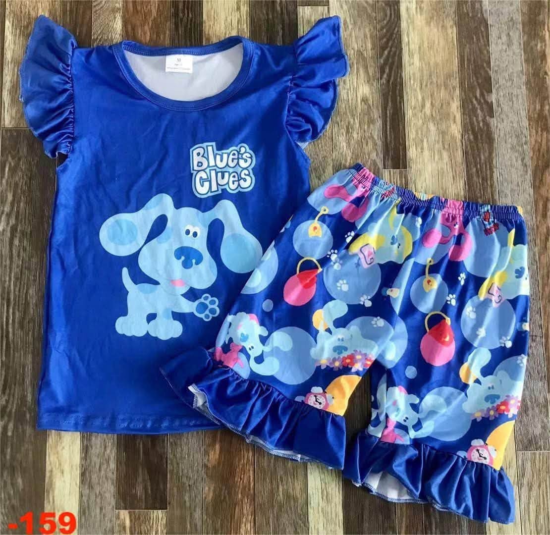Clue Dog Ruffle Shorts Set