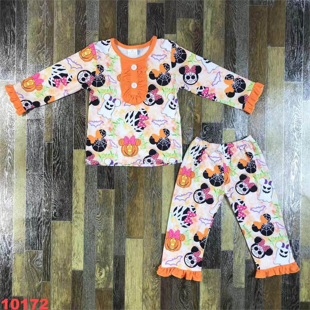 Halloween Mouse Ruffle Pajama Set