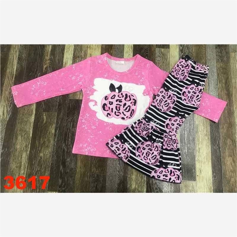 Cheetah Print Pumpkin Striped Pants Set