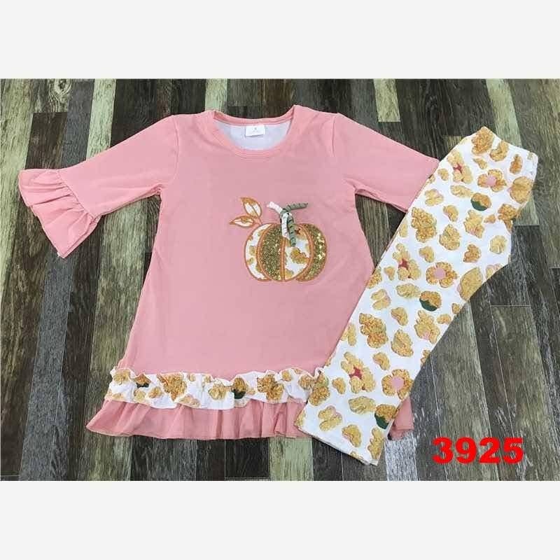Sequin Floral Pumpkin Pants Set