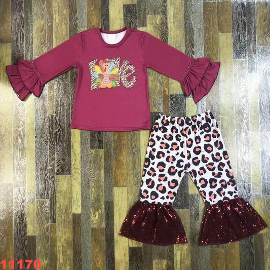 Sequin Turkey Pants Set