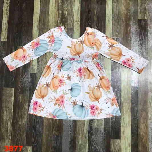 Pumpkin Floral Dress