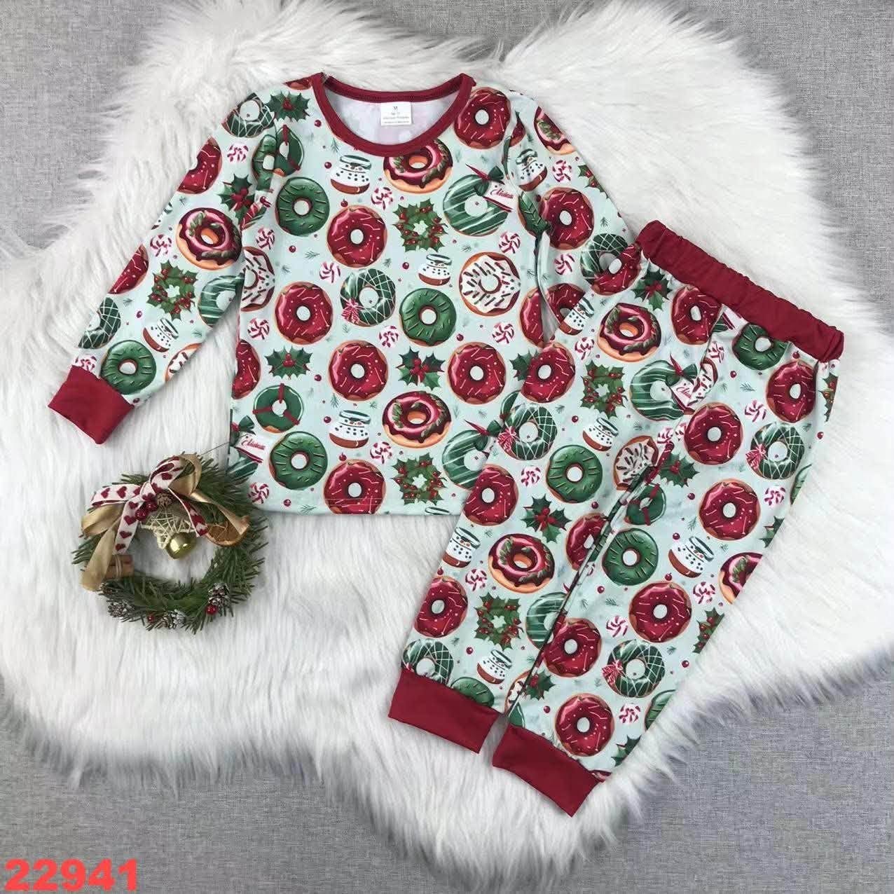 Christmas Donuts Pajama Set