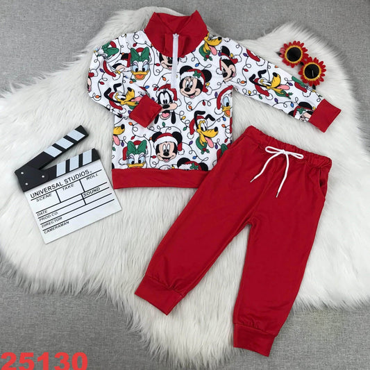 Christmas Mouse Friends Jogger Set