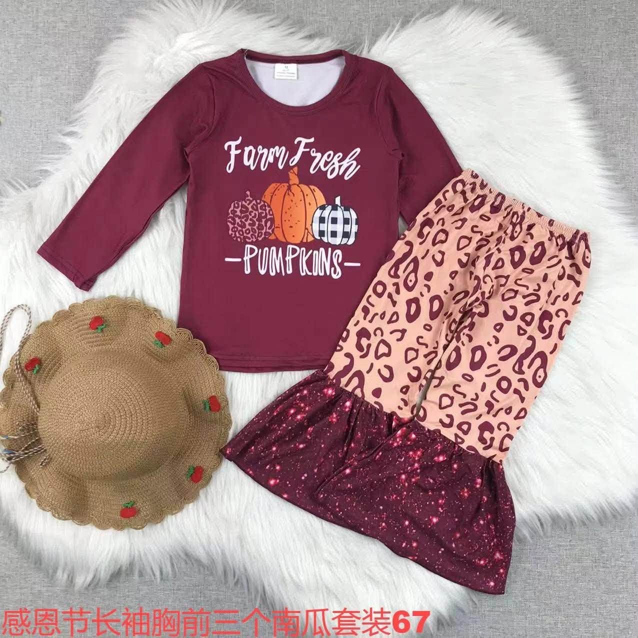 Farm Fresh Pumpkins Sequin Pants Set