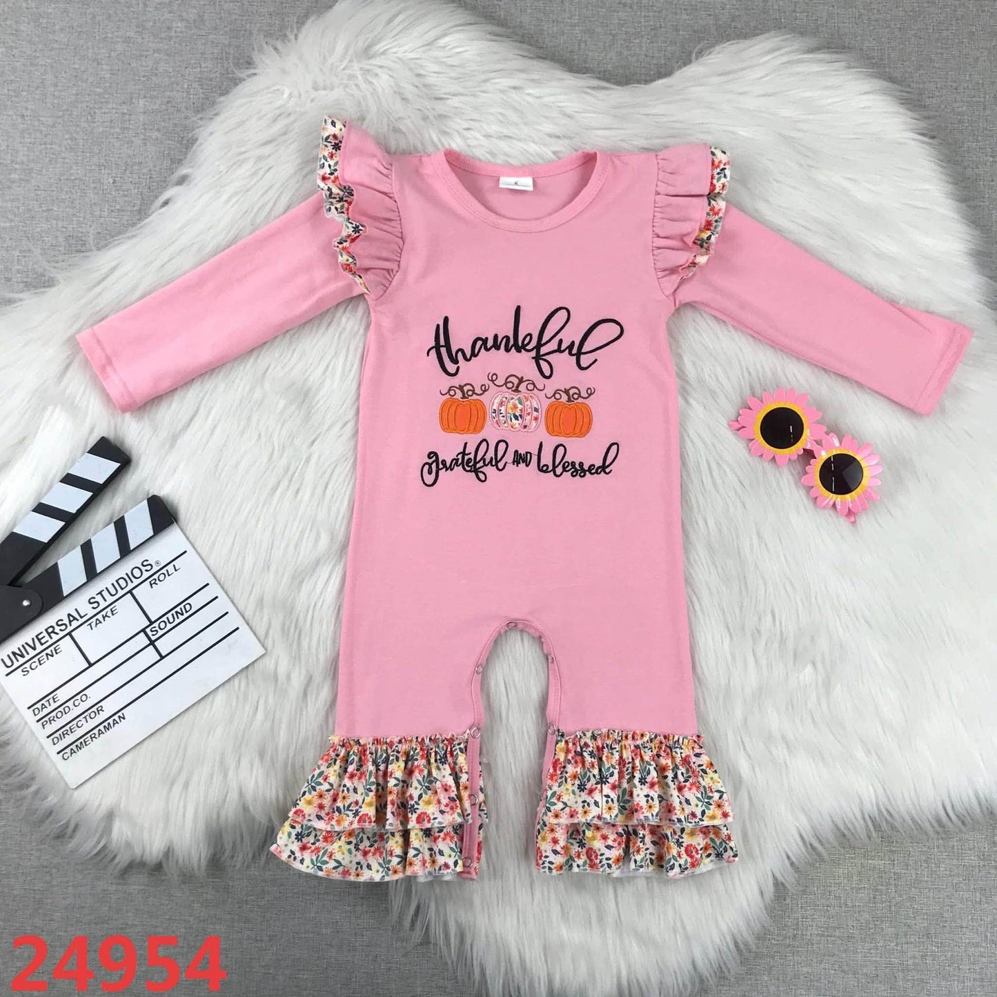 Thankful, Grateful, Blessed Romper