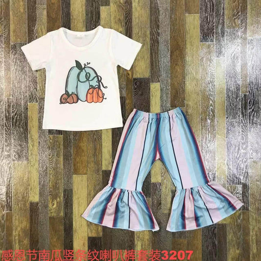 Striped Pumpkin Pants Set