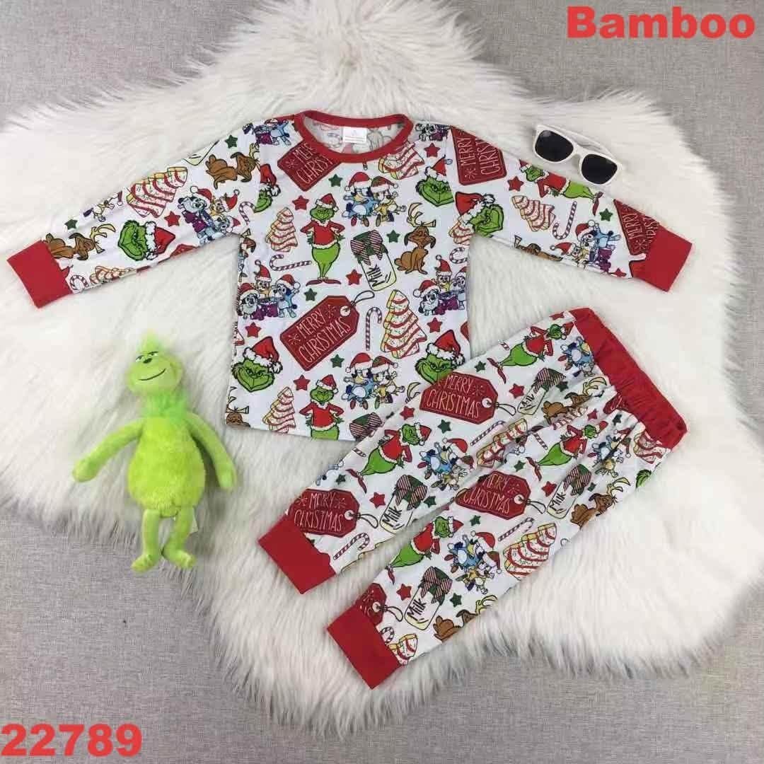 Grouch and Blue Dog Christmas Pajamas Set