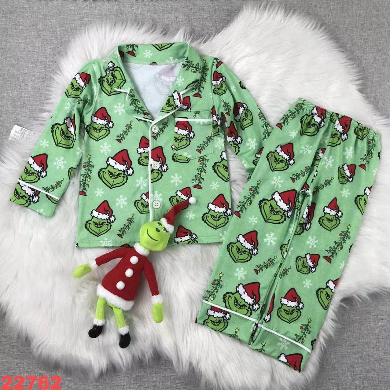 Mean One Green Christmas Pajamas Set