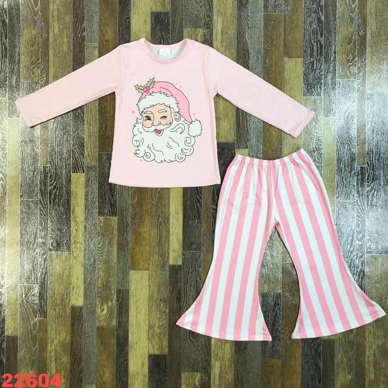 Striped Santa Pants Set