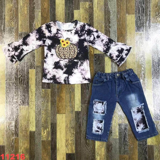 Denim Pumpkin Pants Set