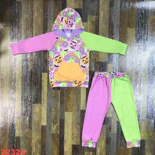 Neon Pumpkins Jogger Set