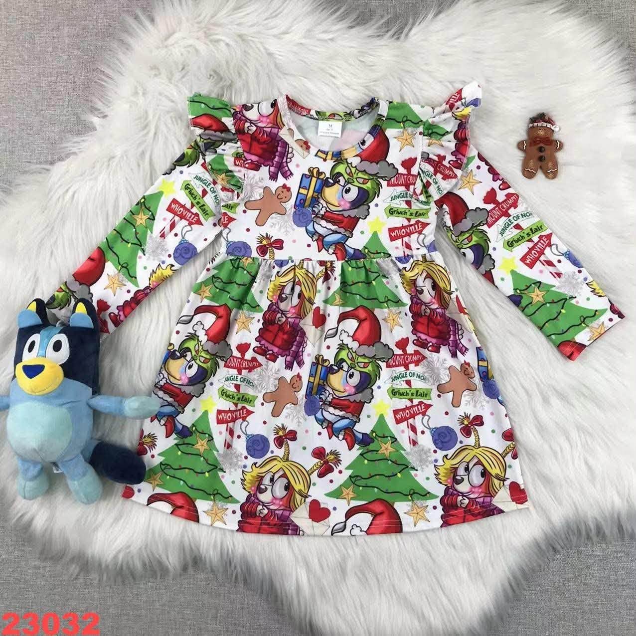 Blue Dog Green Guy Dress