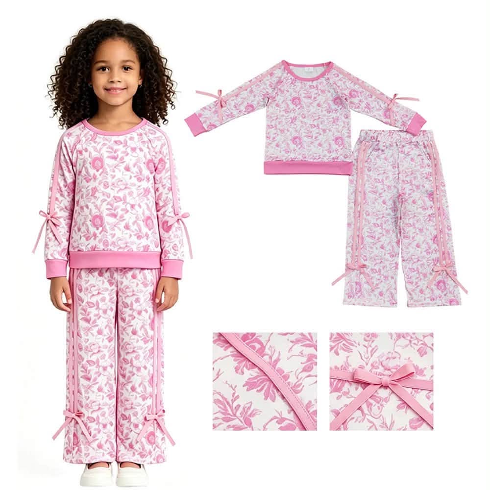 Pink Toile Pants Set